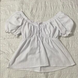 White Off-Shoulder Women's Top